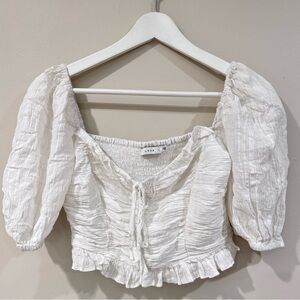 Lush Cream Textured Top